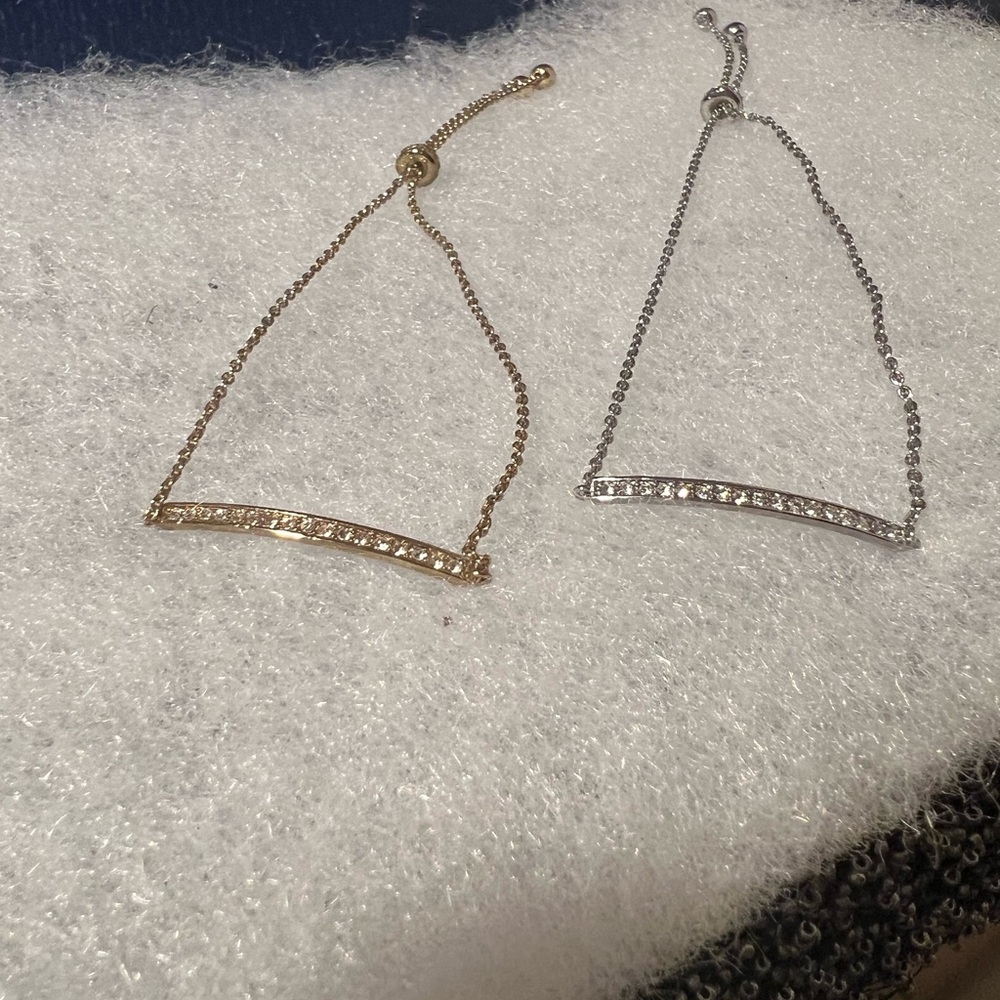 Banana Republic Gold and Silver Bar Slider Bracelets